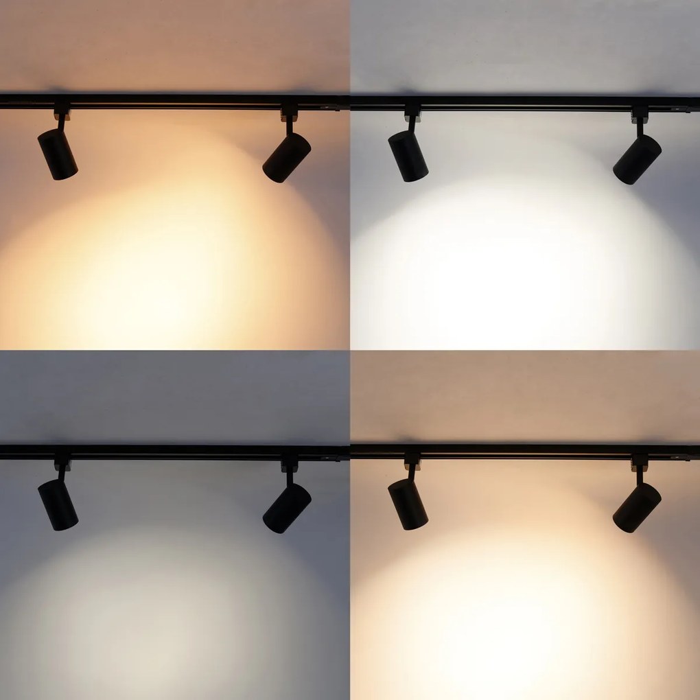 Inteligentný koľajnicový reflektor čierny 1-fázový vrátane Wifi GU10 - Iconic Jeana