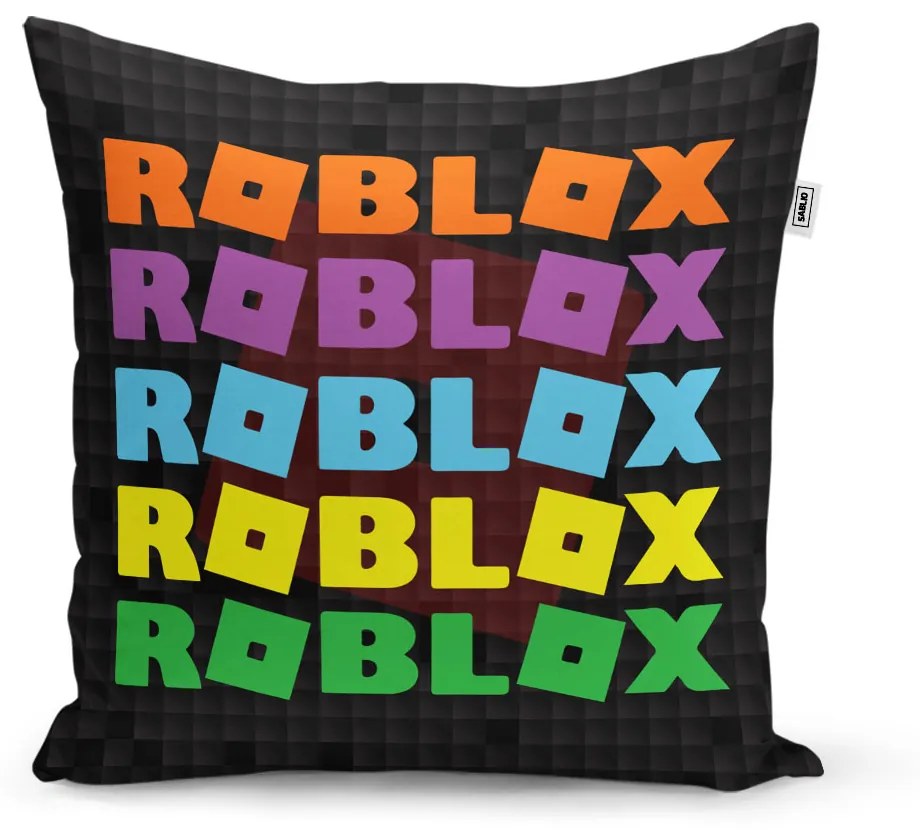 Sablio Vankúš ROBLOX Farebný text - 40x40 cm