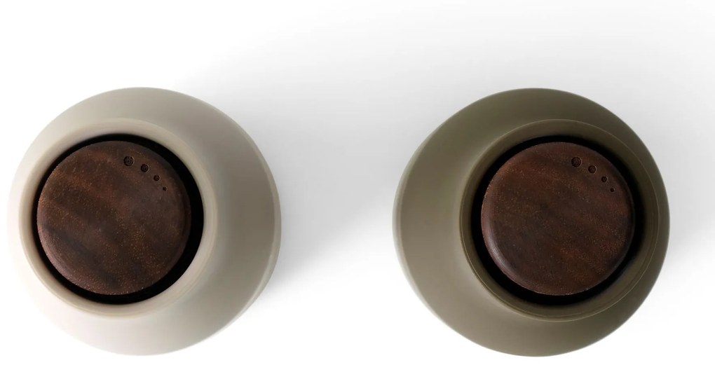 Audo Copenhagen Mlynček na soľ a korenie Bottle Hunting Green/Beige Walnut – set 2 ks
