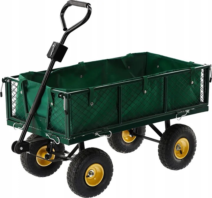 CH Zelený záhradný vozík s odnímateľnými bočnicami Loca M