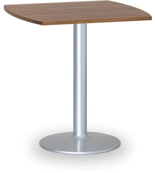 Konferenčný stolík FILIP II, 660x660 mm, sivá podnož, doska orech