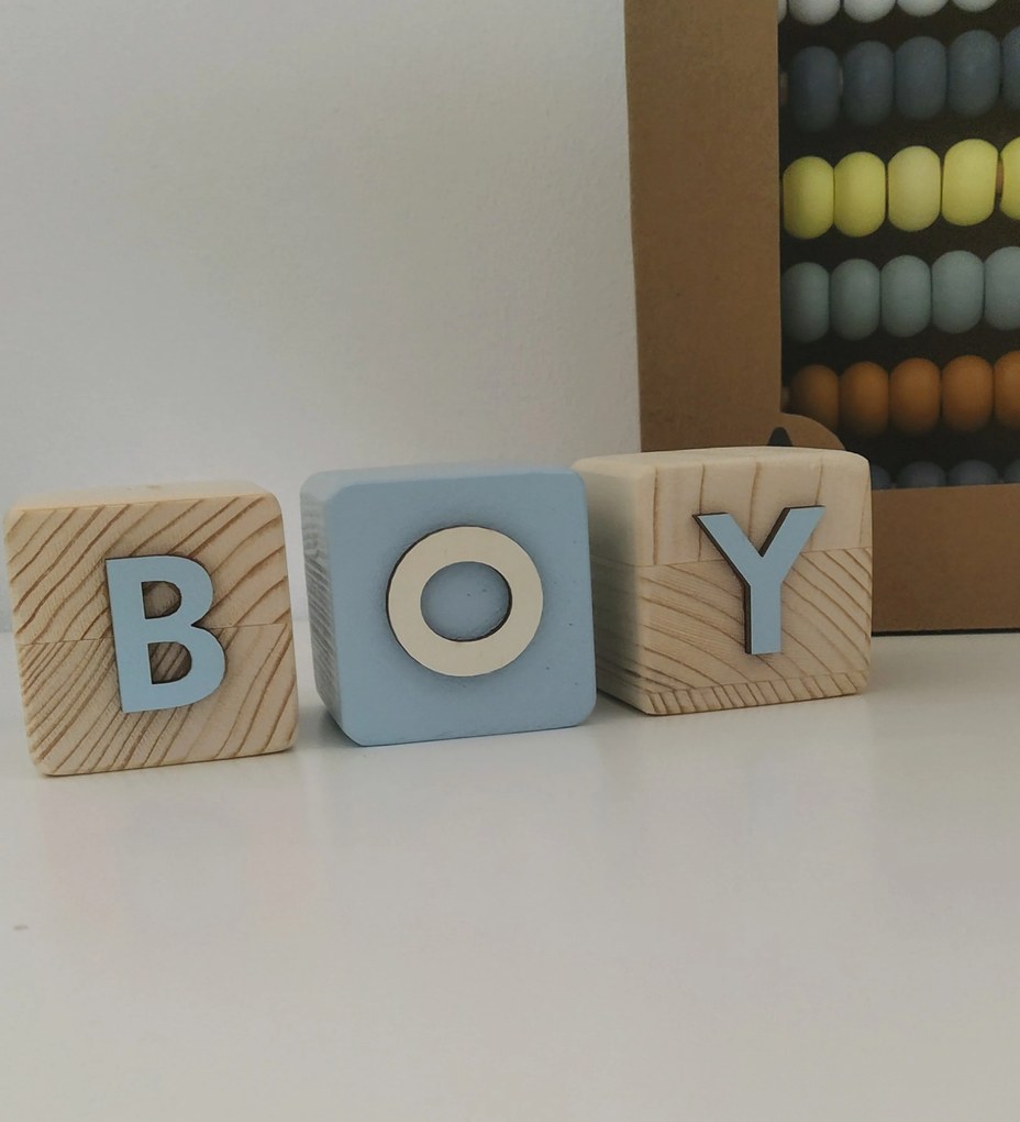 Drevené kocky Boy