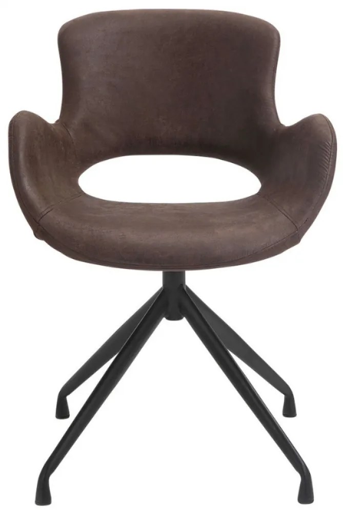 MOON ČALÚNENÁ STOLIČKA cognac leather