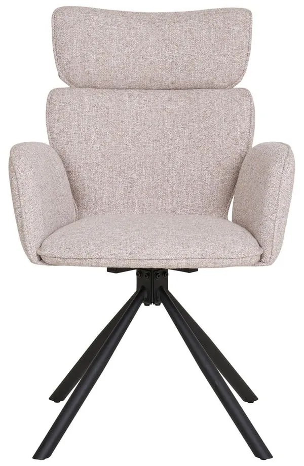 Béžové čalúnené jedálenské kreslá v súprave s podrúčkami 2 ks Cordoba – House Nordic