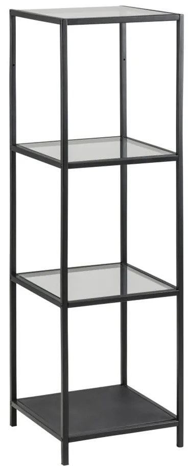 Čierny sklenený regál 35x120 cm Seaford – Actona