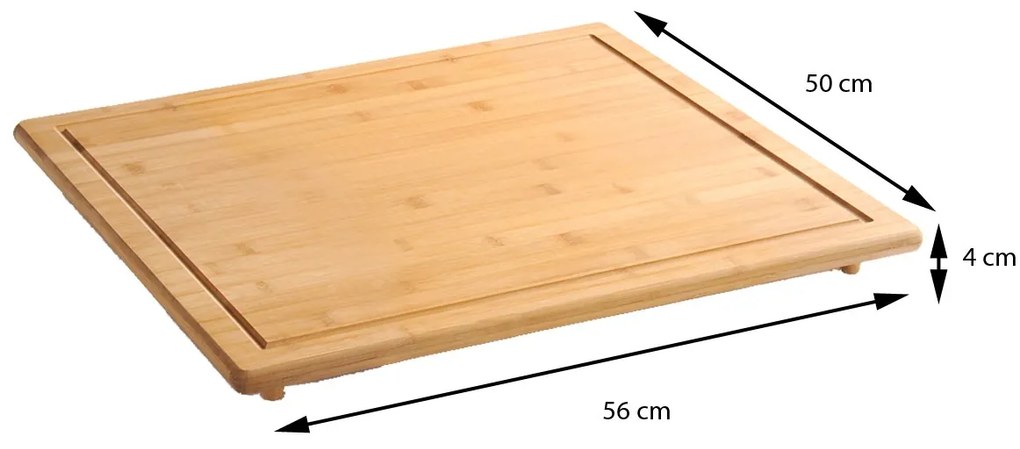 Doska na krájanie Bamboo, bambus, 56x50 cm