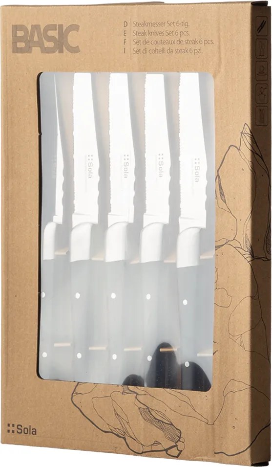 Set steakových nožov 6 ks - Basic Country II - 118796