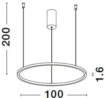 LED luster Tarquin 100 Strieborná