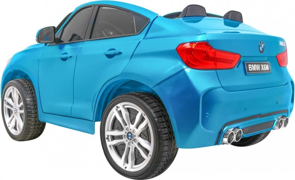 Ramiz Elektrické autíčko BMW X6M XXL pre 2 deti lakované modré SUV + diaľkové ovládanie