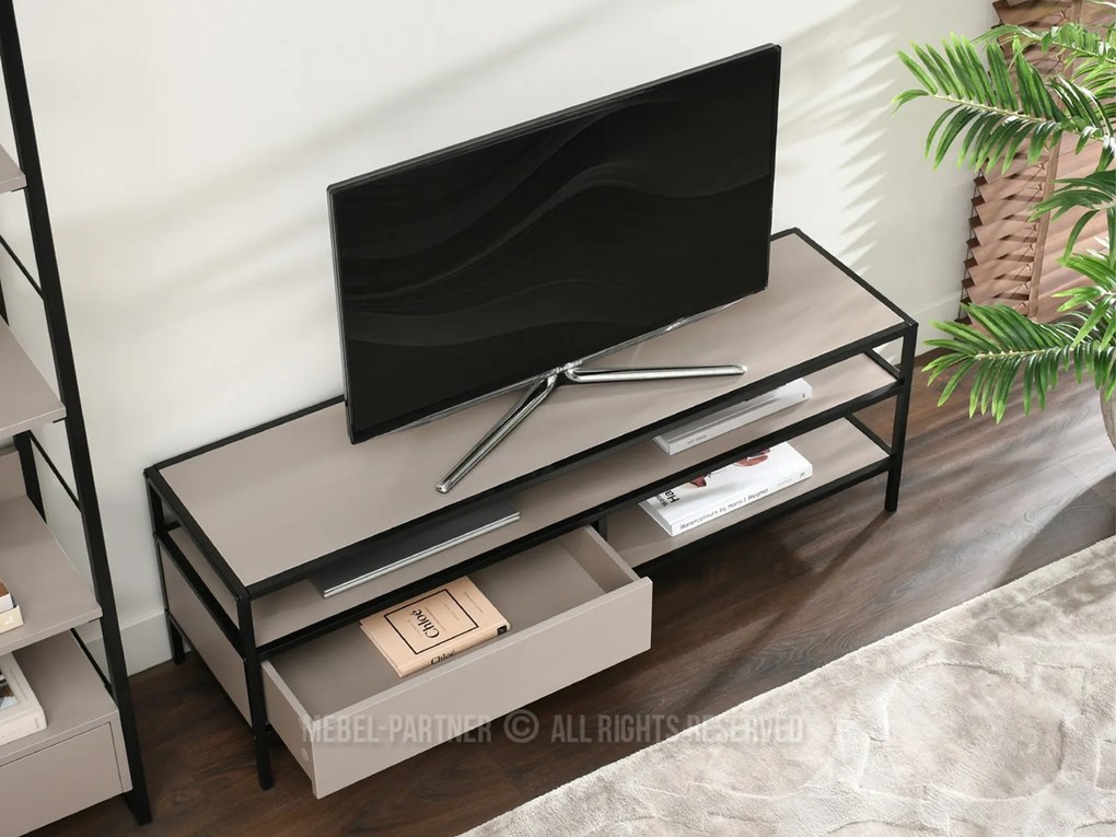 TV stolík/skrinka Subsidios (čierna). Akcia -40%. Vlastná spoľahlivá doprava až k Vám domov. 1137068