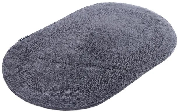 Kúpeľňový koberček Javo Cotton antracitový ovál