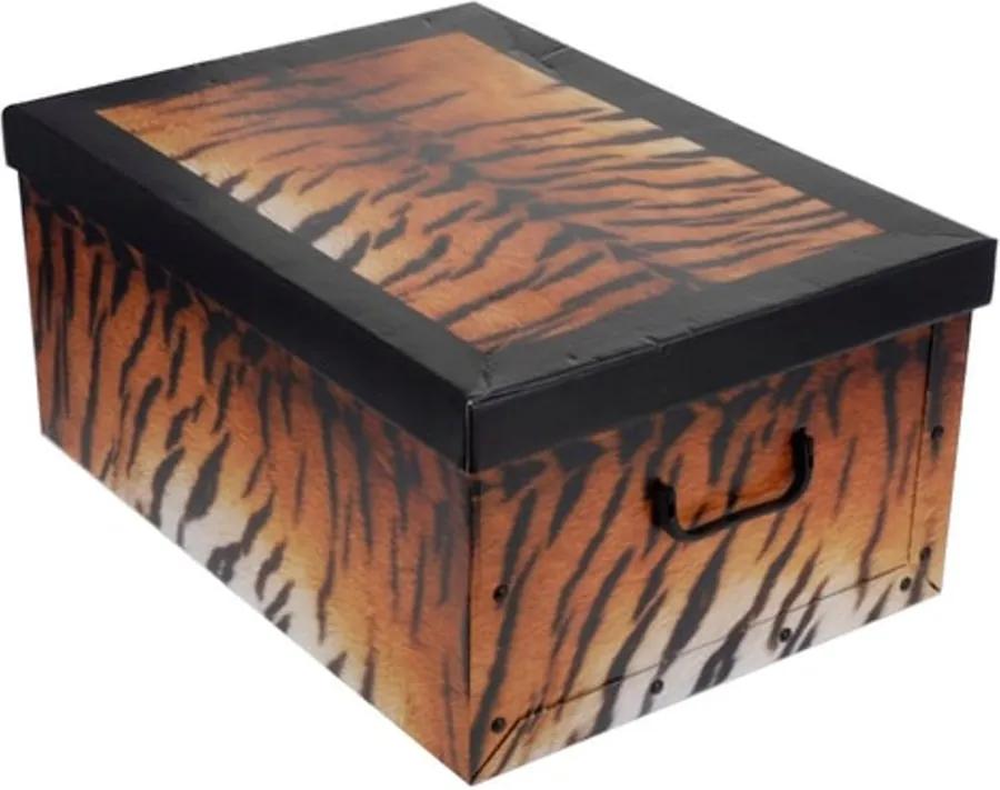 Home collection Úložné krabice se vzorem Tygr 51x37x24cm