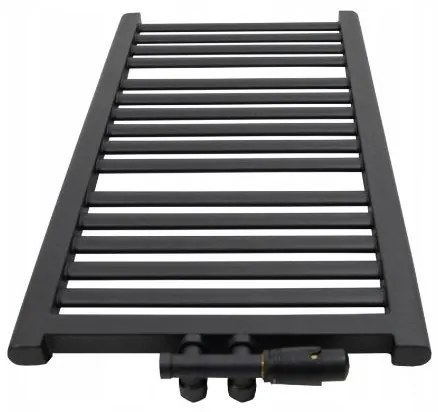 Regnis Elba, Vykurovacie teleso 440x1435mm so stredovým pripojením 50mm, 631W, čierna, ELBA140/40/D5/BLACK