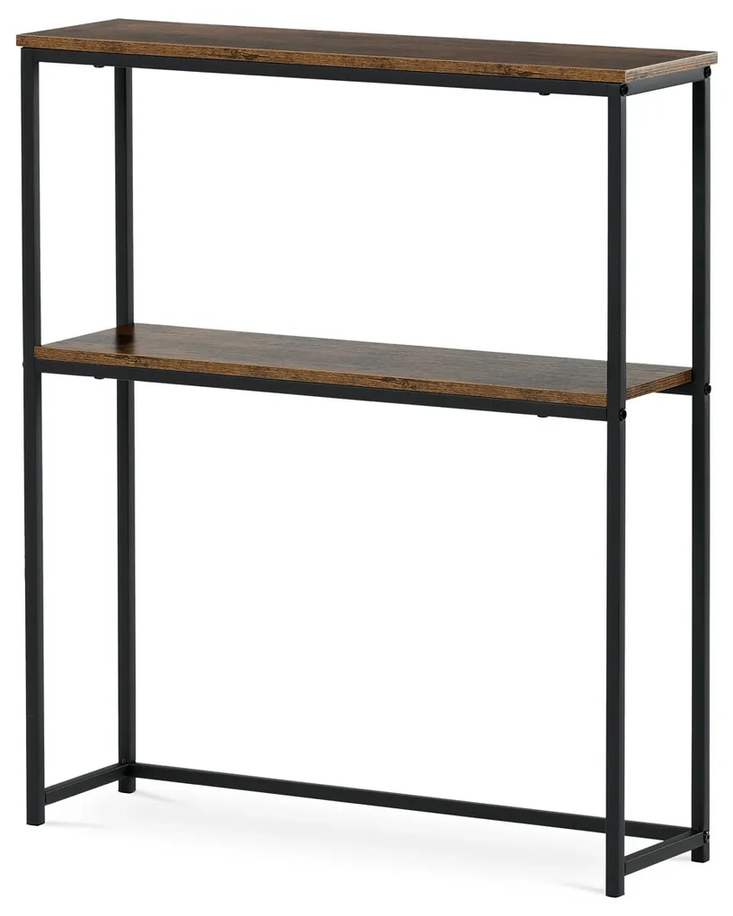 Autronic - Konzolový stolek s policí, 70x20x82 cm, dekor staré dřevo - CT-G1082 OLW AKCE NOVINKA
