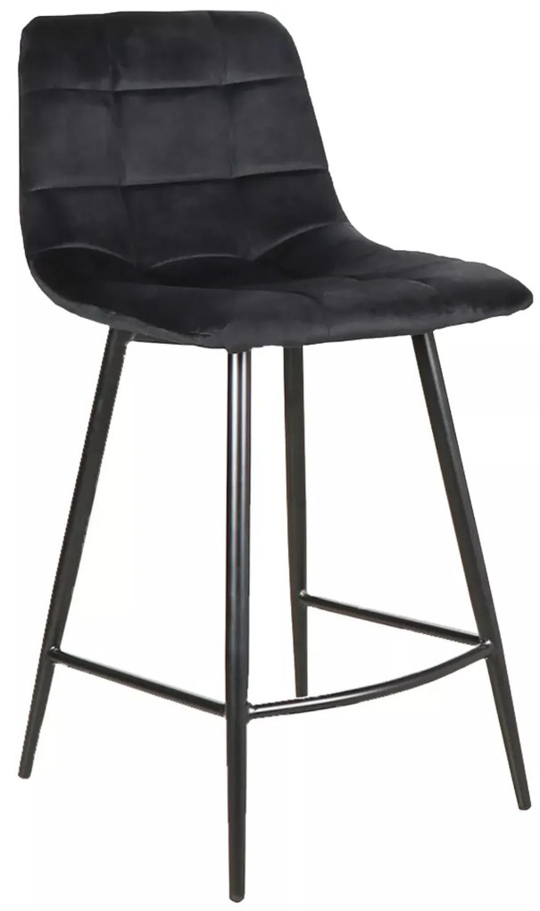 Barová židle Chico Velvet 87 cm černá
