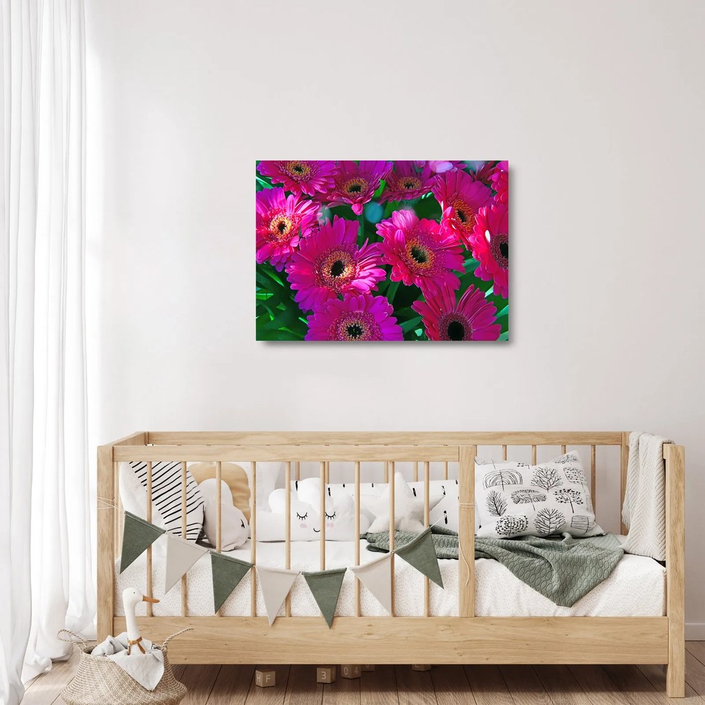 Sklenený obraz - kvety (70x50 cm)