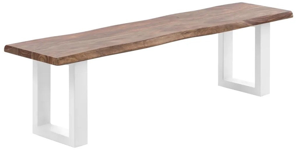 furniture-nabytek.cz - Masívna lavica Bullwer z palisandru, lakovaná, hnedá – 160×40 cm