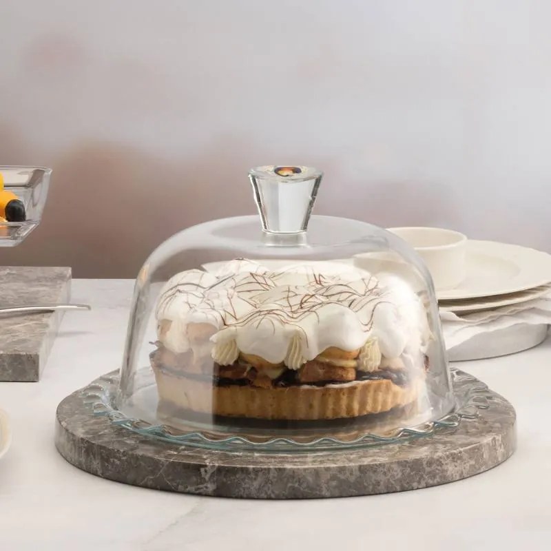 Pasabahce Servírovacia tácka s poklopom Patisserie 24 cm