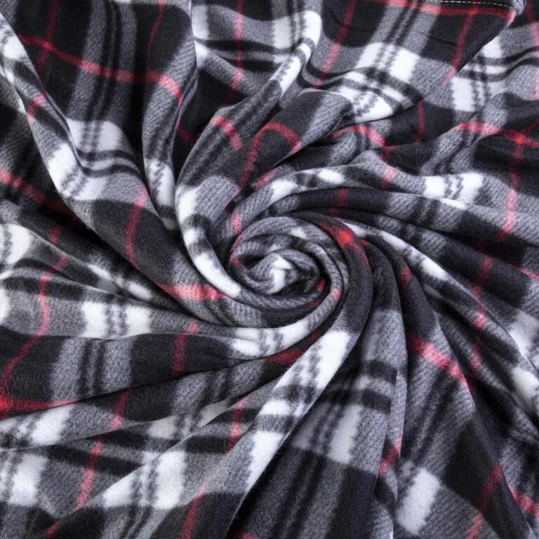 Fleecová deka KOCKA čierna 150 x 200 cm