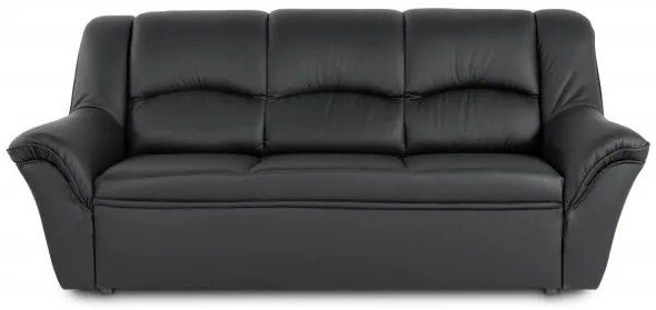 Kožená sedacia súprava DUBAJ LUX 3+2+1 čierna, čierna (k-70)
