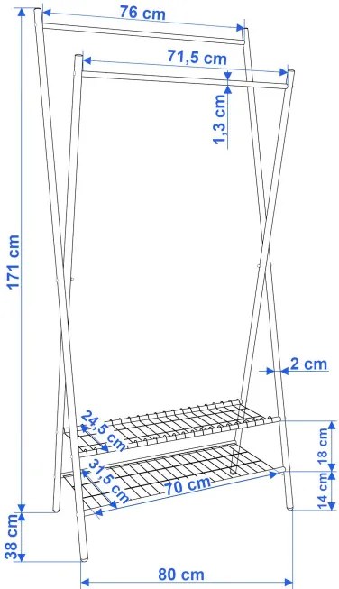 Vešiakový stojan XAVIER čierny