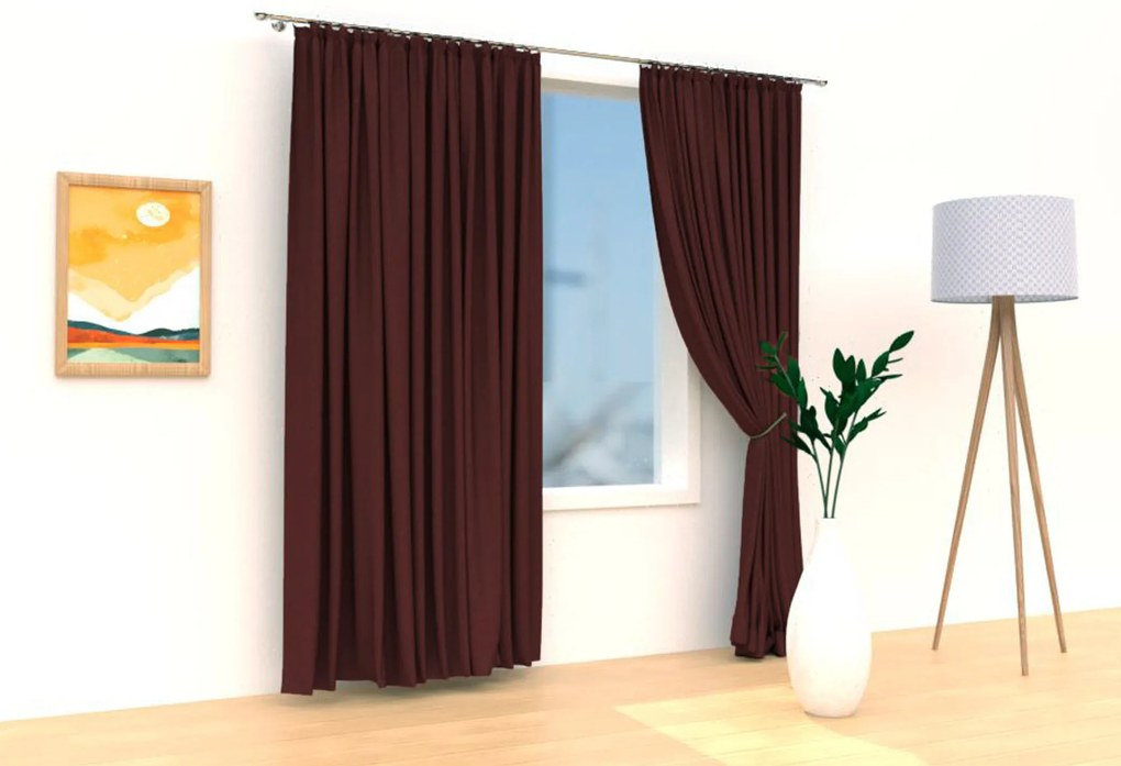 Zatemňovacie závesy Velvet bordó – 140 × 180 cm (2 ks)