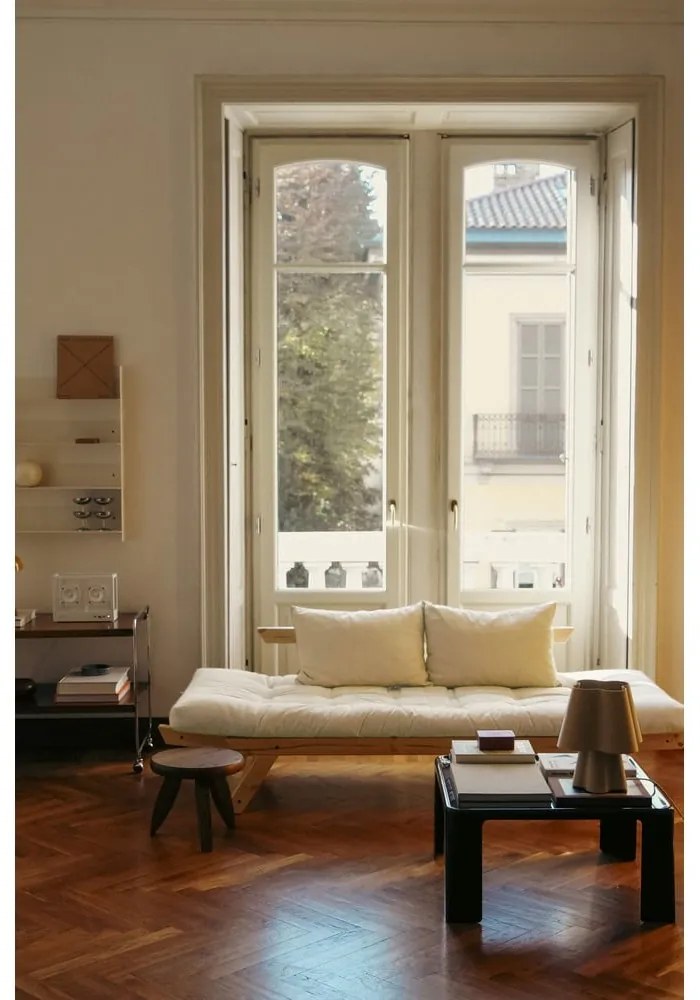 Rozkladacia pohovka so svetlobéžovým poťahom Karup Design Bebop Natural/Natural