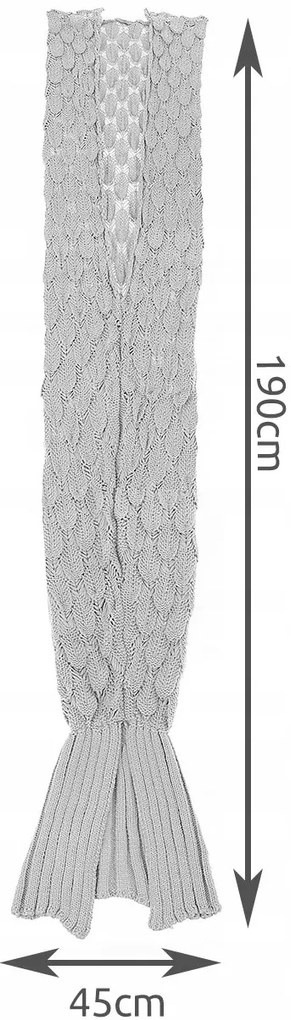 ISO Deka morská panna 190 x 45 cm - šedá
