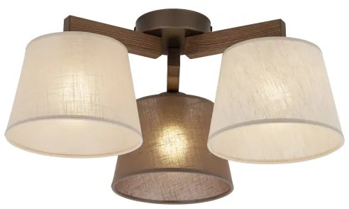 Brilagi - Prisadený luster LATTE 3xE27/15W/230V borovica/mix