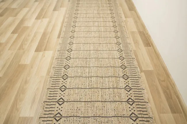 Šnúrkový behúň Terra Aztec Línie 04 béžový / grafitový