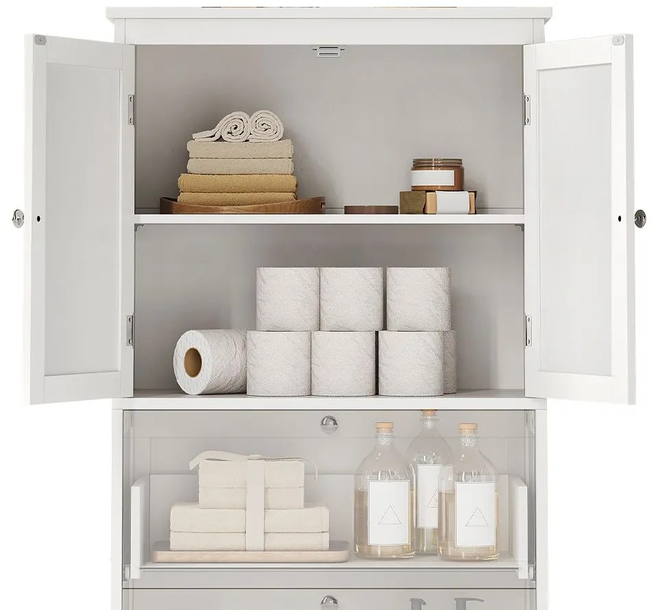 Skrinka s 2 dverami a 2 zásuvkami 60x30x110 cm