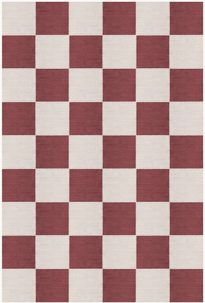 Ručne tkaný jutový koberec's nízkym vlasom Chess Flatweave