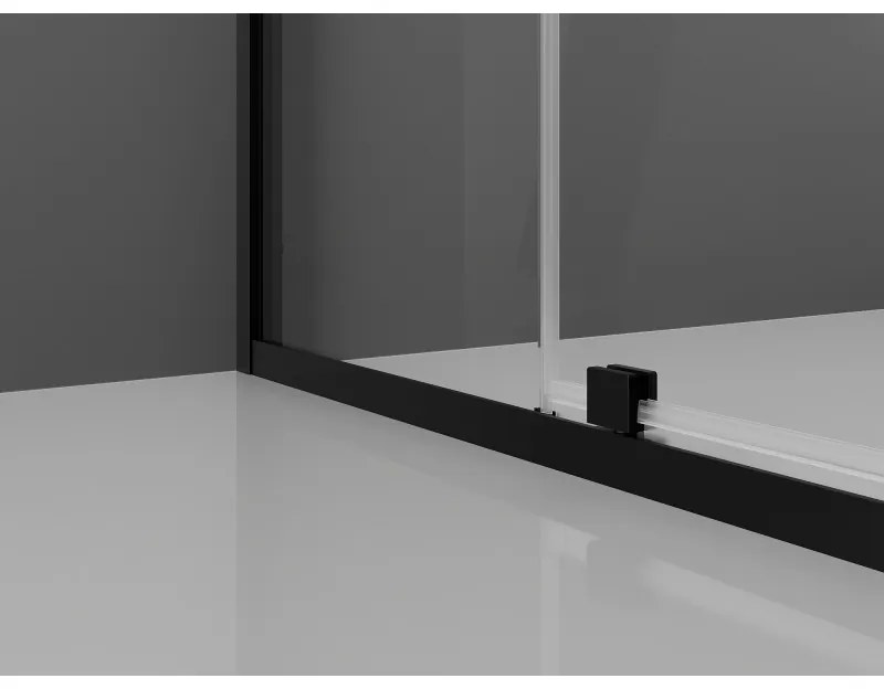 Mexen Exo, sprchovací kút s krídlovými dverami 160 x 95 cm, 6mm číre sklo, čierny profil, 819-160-095-70-00