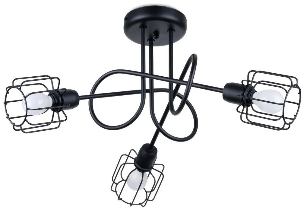 Sollux SL.1118 - Luster na tyči BELUCI 3xE14/40W/230V čierna