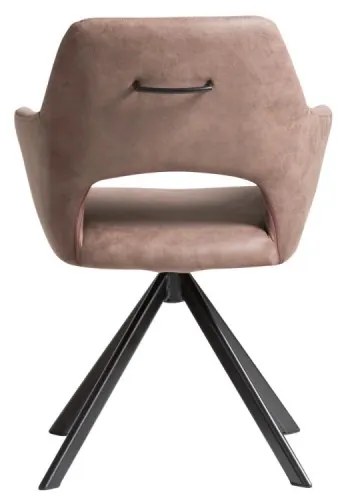furniture-nabytek.cz - Sada 2 otočných kresiel Corton, hnedá látka a kov