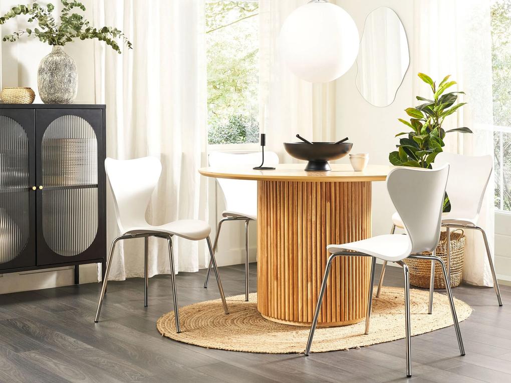 Okrúhly jedálenský stôl ⌀ 120 cm svetlé drevo VISTALLA Beliani