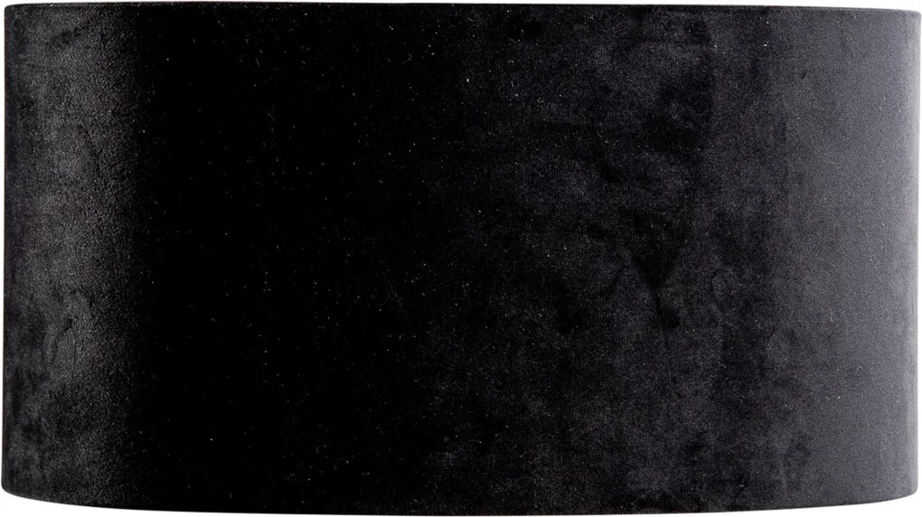 Zamatový tienidlo čierny oválny 35/23/18