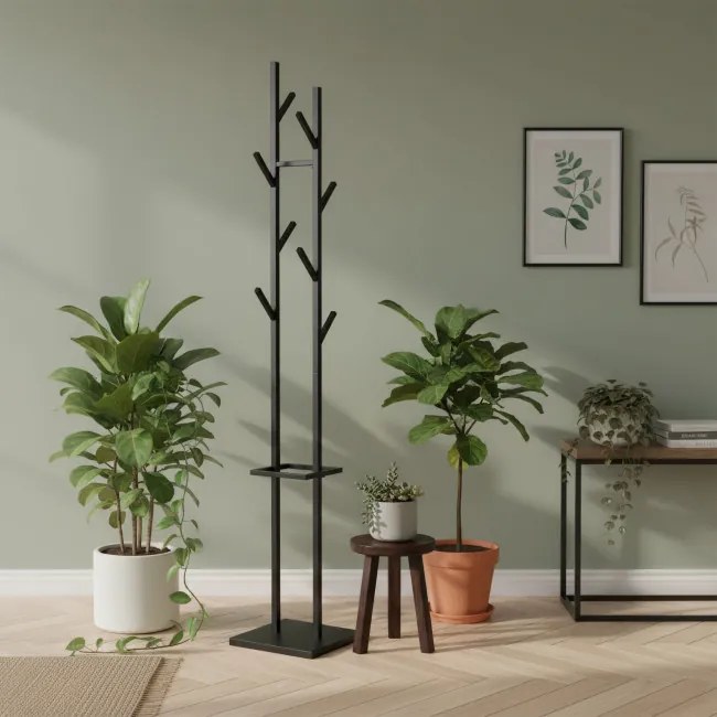 Stojanový vešiak CERES čierny