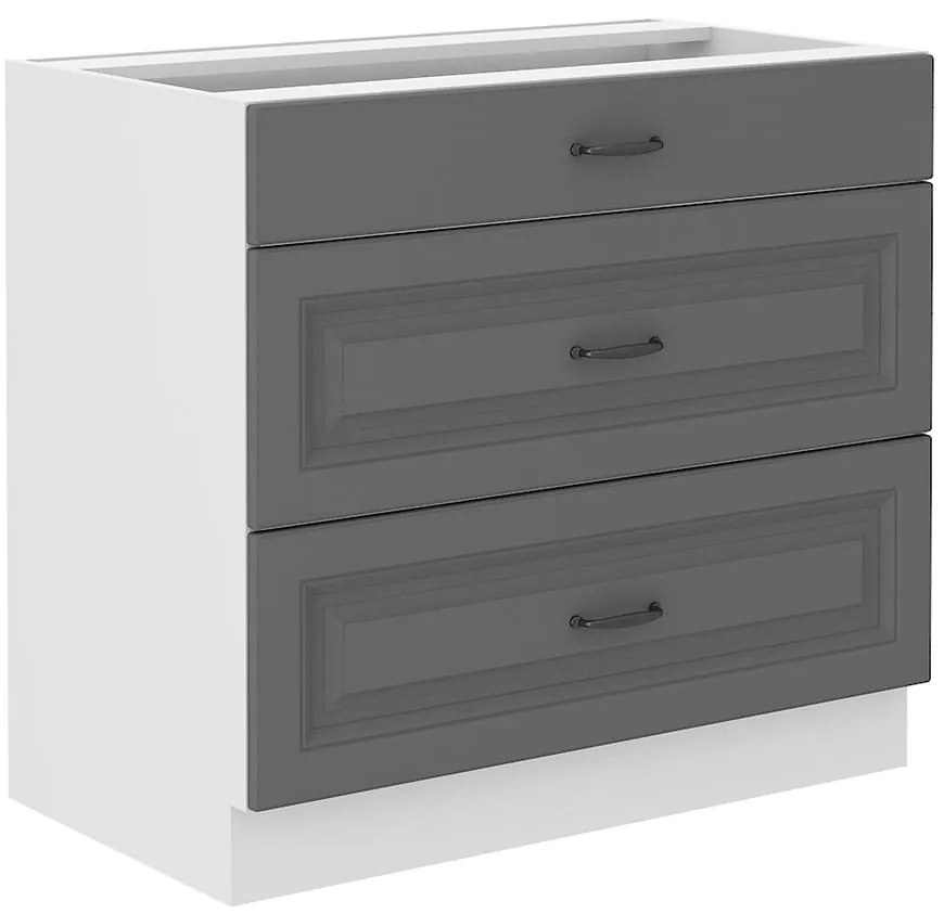 Kuchynská skrinka Stilo dustgrey/biely 80d 3s bb