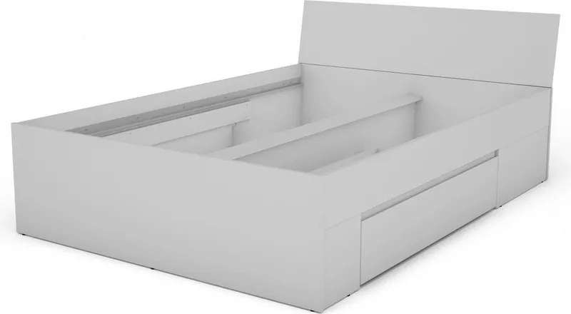 Posteľ so zásuvkami Carlos 140x200, biela