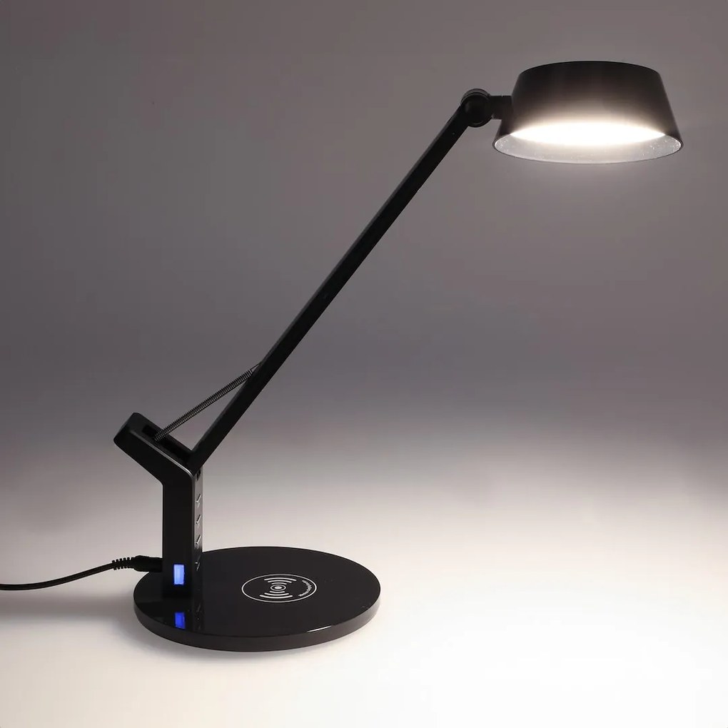 JU Čierna stolná LED lampa 8 W