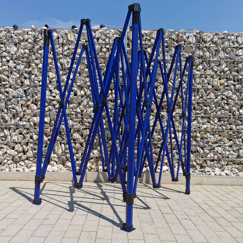 BRIMO Výstavný stan 3x4,5 m (45 mm oceľ) | Rýchla montáž, dlhá životnosť - bez 3 stien - Oranžová 30