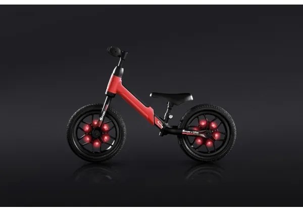 QPlay - Odrážadlo s LED svetlami na kolesách SPARK červená