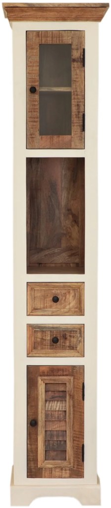 furniture-nabytek.cz - Skříňka do koupelny z dřeva manga 40x190x35