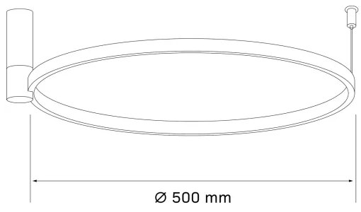 LED Stropné svietidlo NOEMI LED/20W/230V 4000K pr. 50 cm matný chróm