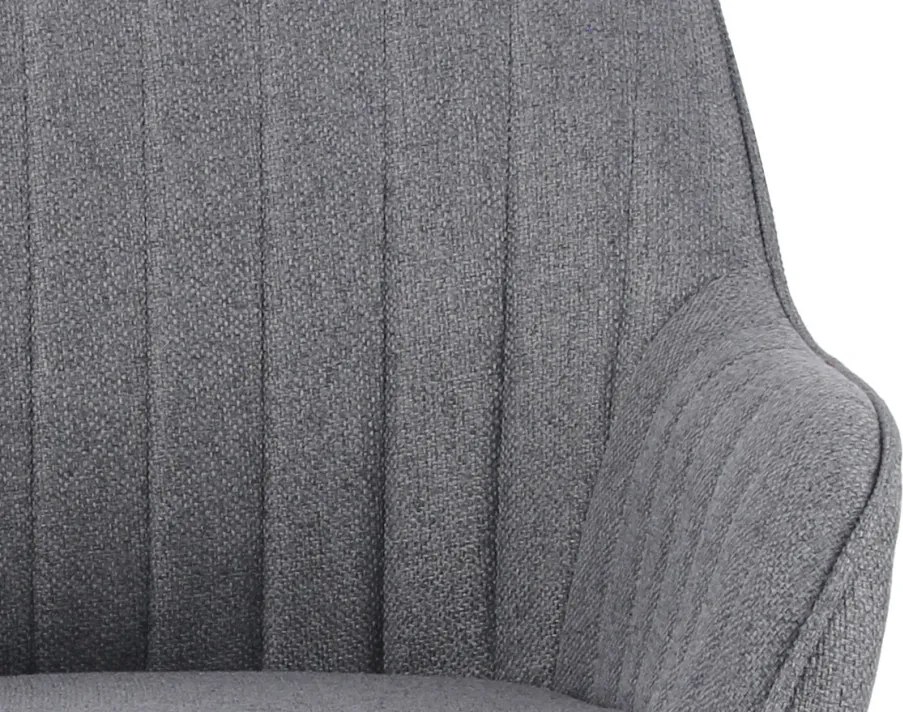 Jedálenská stolička Chrissy, stredne šedá tkanina