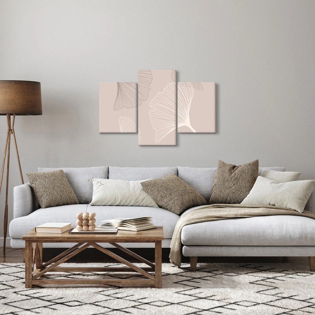 Obraz - Béžové listy N⁰6 (90x60 cm)