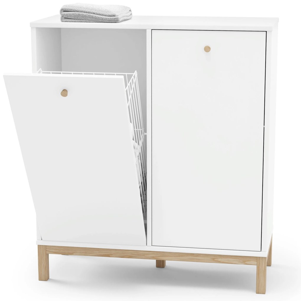 Skrinka s košom na bielizeň