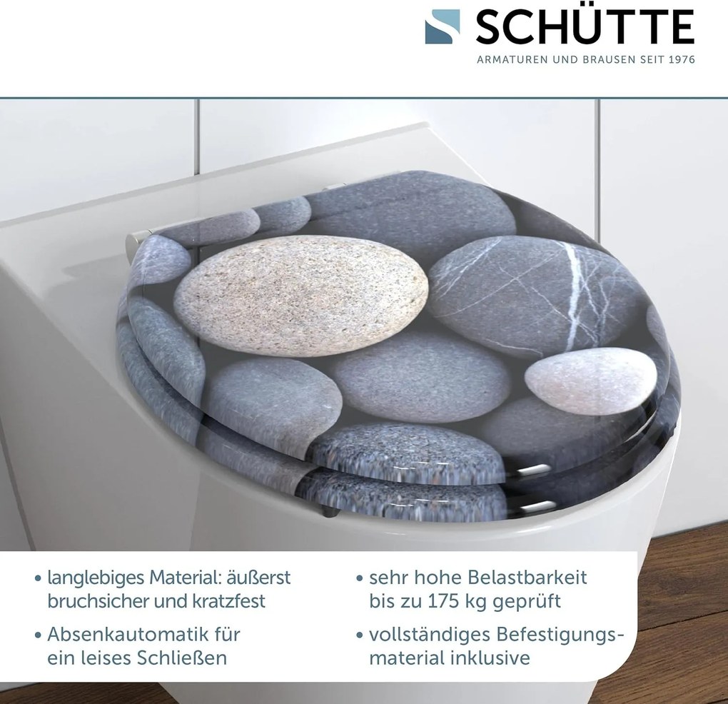 Eisl Sanitär WC sedadlo MDF Soft Close Grey Stones 80130