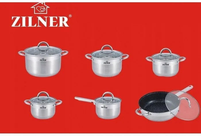 Zilner ZL-8107 Sada hrncov nerez indukcia 12 ks